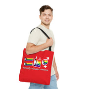 Equality Elevates Everyone Tote Bag. Beautifully designed Gay Tote Bag. 21 colors availalble! - Showyourgaypride.com