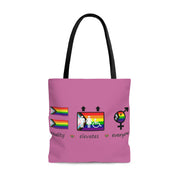 Equality Elevates Everyone Tote Bag. Beautifully designed Gay Tote Bag. 21 colors availalble! - Showyourgaypride.com