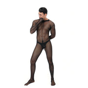 Men's Sexy Bodysuit Lingerie Bar Performance Fishnet net Hose for Men Sexy Men - Showyourgaypride.com