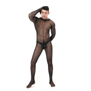 Men's Sexy Bodysuit Lingerie Bar Performance Fishnet net Hose for Men Sexy Men - Showyourgaypride.com