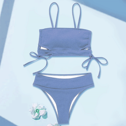 TN Women's Rib-Knit Bikini Swimsuit Bathing Suit with Pads 2 Piece