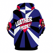 Gay Pride Hoodie, Leather Pride Hoodie, Gay Hoodie, Gay Men Hoodie, LGBQ Hoodie, Rainbow Hoodie, Queer Hoodie, Leather Fetish Hoodie