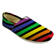 Gay Pride Rainbow Shoes Slip-on Canvas Shoes Leisure Shoes, Slip-0ns