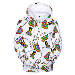 Pride Hoodie, Gay Pride Hoodie, Plush Hoodie, Ace in the Hole Hoodie, Rainbow Pride Hoodie, Gay Hoodie, Hoodie, LGBTQ Hoodie, Queer Hoodie