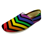 Gay Pride Rainbow Shoes Slip-on Canvas Shoes Leisure Shoes, Slip-0ns