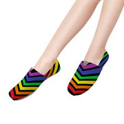Gay Pride Rainbow Shoes Slip-on Canvas Shoes Leisure Shoes, Slip-0ns