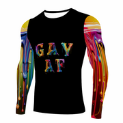 Gay Pride Man's Sports Top Stretchable Quick Drying Long Sleeve T-shirt