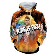Gay Pride Hoodie, Pride is Fire Hoodie, Pride Hoodie, Rainbow Flag Hoodie, LGBTQ Hoodie, Queer Hoodie, Gay Man Hoodie