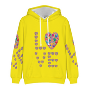 Gay Pride Hoodie, Love Hoodie, Gift for Her, Yellow Hoodie with Pockets, Hoodie, Women's Hoodie, Men's Hoodie, Pullover Hoodie, Sweater