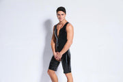 Bodysuit Shorts Shiny One Piece Leather Patent Leather - Show Your Gay Pride