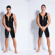 Bodysuit Shorts Shiny One Piece Leather Patent Leather - Show Your Gay Pride