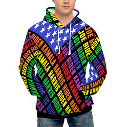 Biden Harris Pride LGBTQ Pullover Hoodie, GAY Pride Hoodie, Biden Harris 2024 Gay Pride PullSweatshirts with Pockets, Pridewearover 