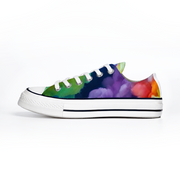 Gay Pride rainbow Cloud Sneakers Unisex Low Top Canvas Shoes, Gay Pride Snekers