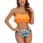TN Classic Ruffle Printed Swimsuit Sexy Swimwear