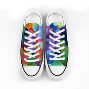 Gay Pride rainbow Cloud Sneakers Unisex Low Top Canvas Shoes, Gay Pride Snekers