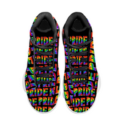 Gay Pride High Top Sneakers, Gay Pride Fashion Sport Sneakers Basketball Sneakers, Gay Pride Sneakers, Gay Pride Shoes
