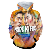 LGBTQ Gay Pride Hoodie, Asian American Gay Pride Hoodie, Pride is Fire Hoodie, Unisex Gay Pride  Hoodie with Pockets