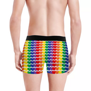 Rainbow Heart Men's Short Pants Summer Swimwear Beach Trunks