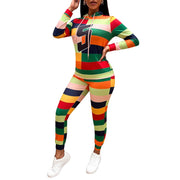 TN Women's Long Sleeve Hooded Tracksuit Casual Long Pants Sports Set