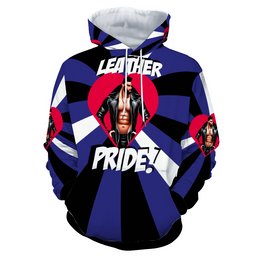 Gay Pride Hoodie, Leather Pride Hoodie, Gay Hoodie, Gay Men Hoodie, LGBQ Hoodie, Rainbow Hoodie, Queer Hoodie, Leather Fetish Hoodie