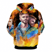 Gay Pride Hoodie, Pride is Fire Hoodie, Pride Hoodie, Rainbow Flag Hoodie, LGBTQ Hoodie, Queer Hoodie, Gay Man Hoodie
