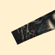 Halloween Skeleton Head 3D Print Skintight High-waisted Yoga Leggings for Ladies