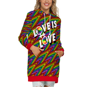 Gay Pride Hoodie - Love is Love Hoodie - Long Hoodie - Rainbow Hoodie - Pride Hoodie - LGBTQ Hoodie - Gay Hoodie - Lesbian Hoodie -